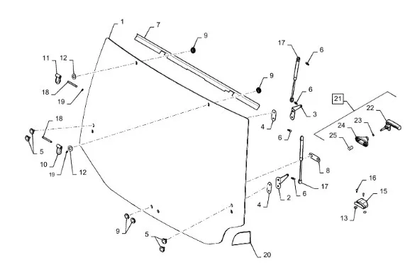47977984 - Верхняя окантовка заднего стекла