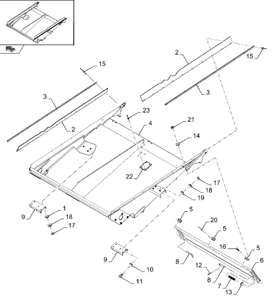 87474068 - Корпус нижнего решетного стана CS, CSX, CX6