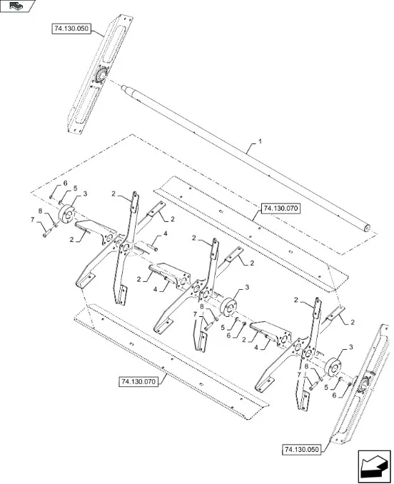 47674338 - Кронштейн лопастей вентилятора выдува CS, CSX, CX6